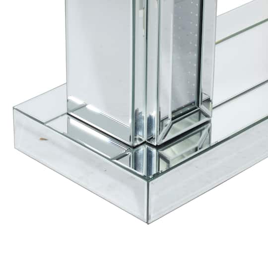 Silver Glam Wood Console Table